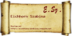 Eichhorn Szabina névjegykártya