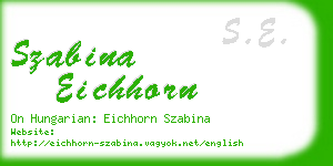 szabina eichhorn business card
